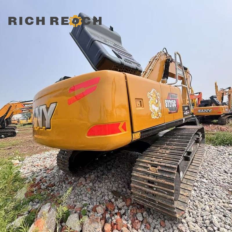 Side profile of a 2020 SANY 215C excavator showing boom and arm, $30,556 for sale